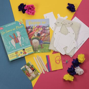 Coffret fabrication Pot à crayon Lama pour enfant +1 livre - Kit bricolage/activité enfant en français 6