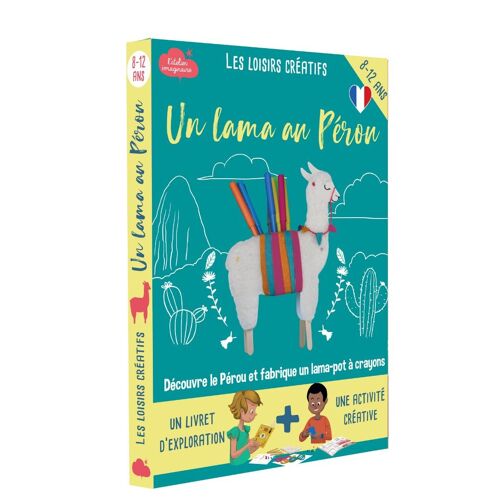 Coffret fabrication Pot à crayon Lama pour enfant +1 livre - Kit bricolage/activité enfant en français