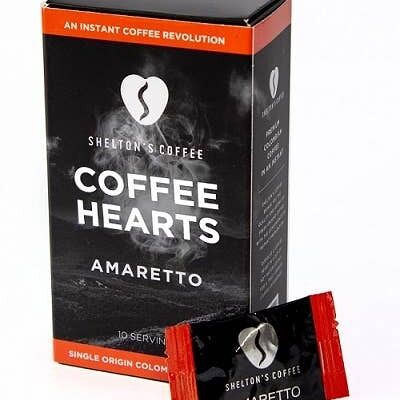 Shelton's Instant Coffee Hearts Amaretto Flavour