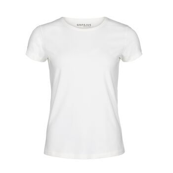 T-shirt O-cou en coton bio - Blanc 2