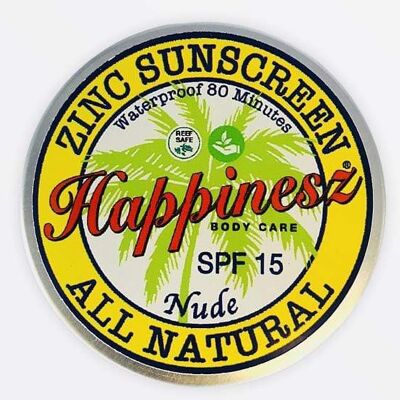 Happinesz Organic Mineral Zinc Sunscreen Face & Body Bronze 15 SPF