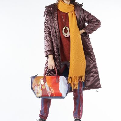 Parka cremalleras marron