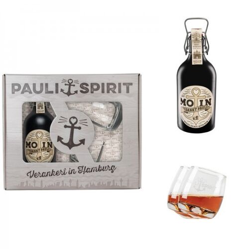 Geschenkset MOIN Rum (Spiced Spirit) 2 Tumbler "Sturmglas"