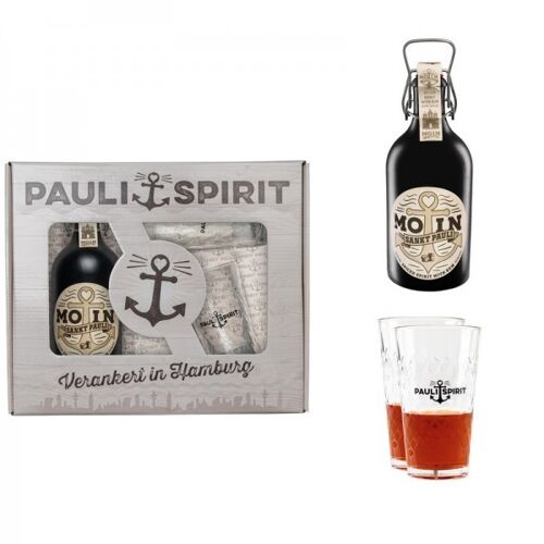 Geschenkset MOIN Rum (Spiced Spirit) 2 Longdrink Gläser