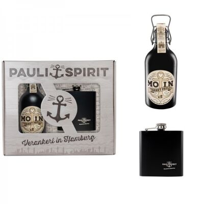 Gift set MOIN Rum (Spiced Spirit) hip flask