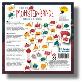 Monster Gang, jeu de langage festif pour de nombreux joueurs à partir de 8 ans, convient également à la maternelle 5