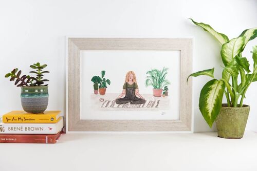 Meditating Girl Art Print