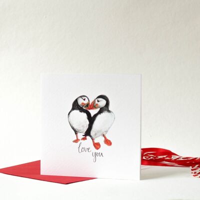 Love You Puffins Card