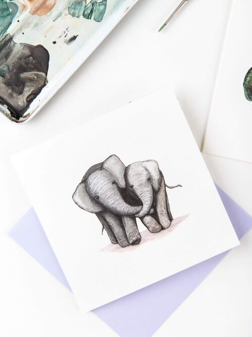 Cute Elephants Card