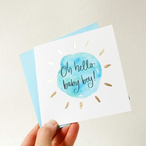 Hello Baby Boy Card