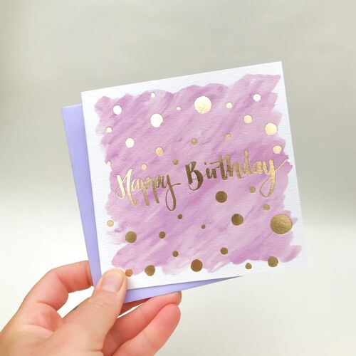 Lilac Happy Birthday Card