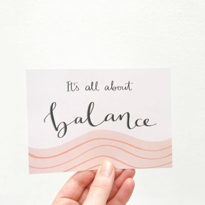 Balance-Postkarte