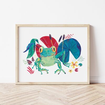 Cute Frog Digital print, A4