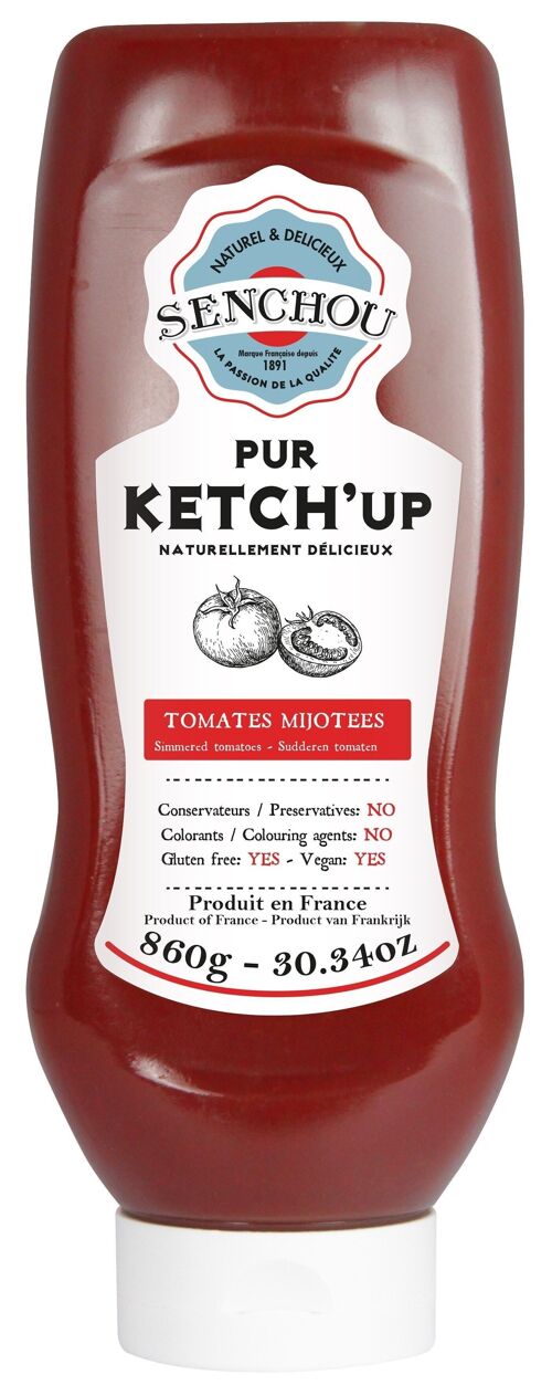 Pur Ketchup Tomate - pot PET squeeze 860g