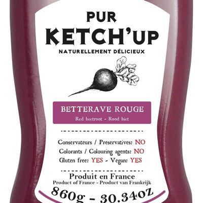 Ketchup di barbabietola puro - barattolo da spremitura in PET da 860 g