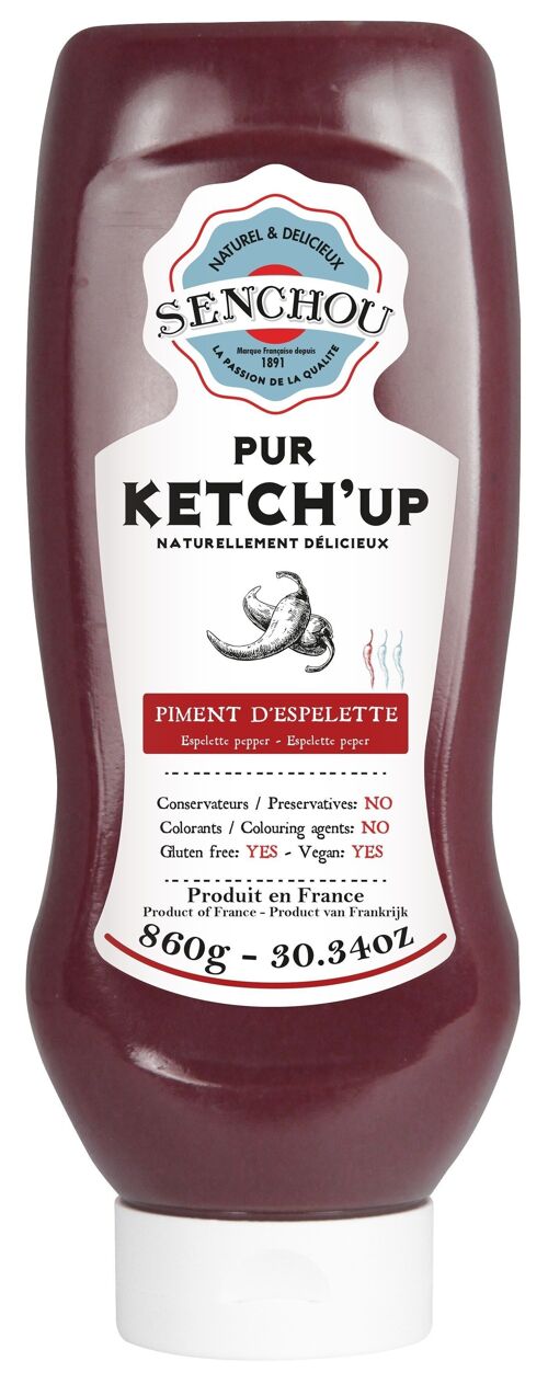 Pur Ketchup Tomate au Piment d'Espelette - pot PET squeeze 860g