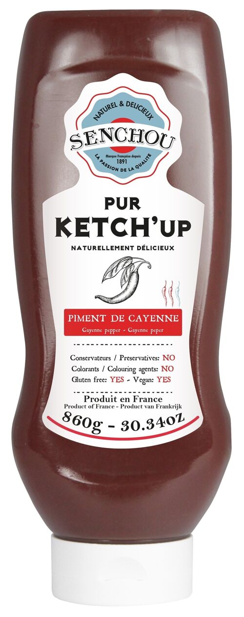 Pur Ketchup Tomate au Piment de Cayenne - pot PET squeeze 860g