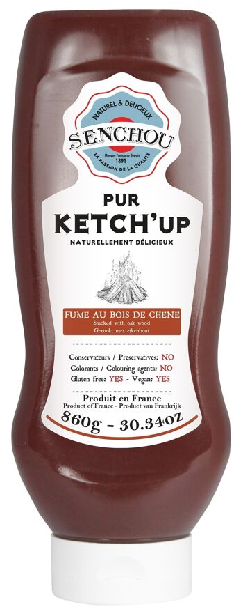 Pur Ketchup fumé au bois de chêne - pot PET squeeze 860g