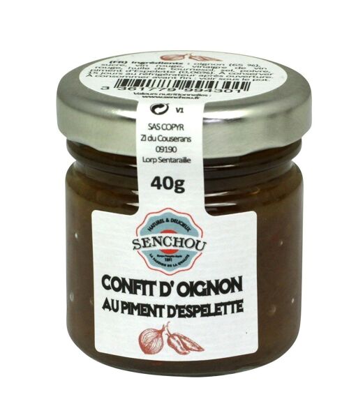 Confit Oignon au piment d'Espelette - pot verre 40g