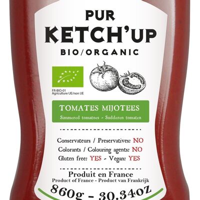 Ketchup de tomate orgánico puro (exprimir)