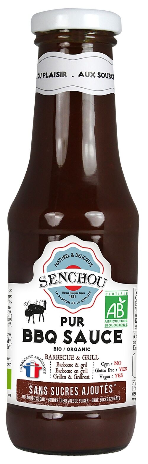 Pur Sauce Barbecue fumée BIO Sans Sucres Ajoutés (verre)