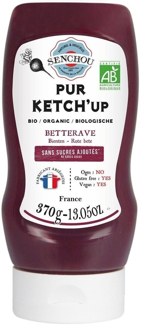 Pur Ketchup Betterave BIO Sans Sucres Ajoutés (mini squeeze)