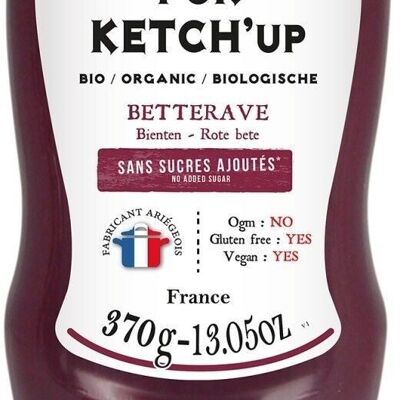 Ketchup di Barbabietola Puro Biologico Senza Zuccheri Aggiunti (mini squeeze)