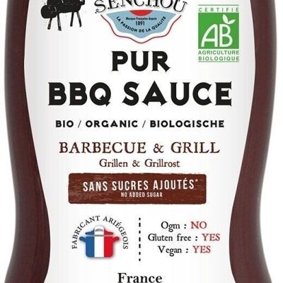 Pur Sauce Barbecue  fumée BIO Sans Sucres Ajoutés (mini squeeze)
