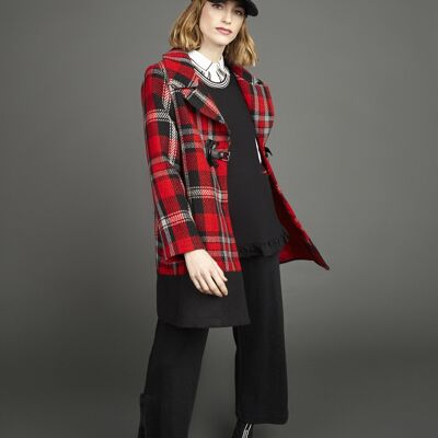 BERLIN RED CHECK COAT