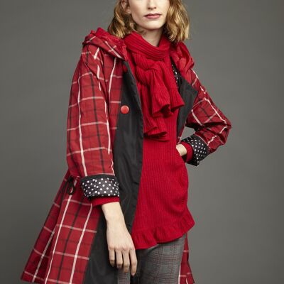 BERLIN RED CHECKED RAINCOAT