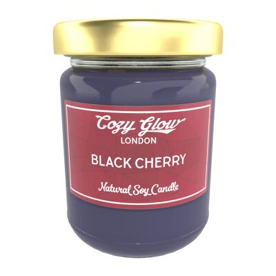 Candela di soia grande Black Cherry