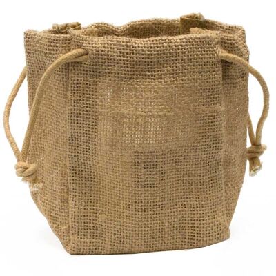 Sac cadeau en jute avec cordon de serrage