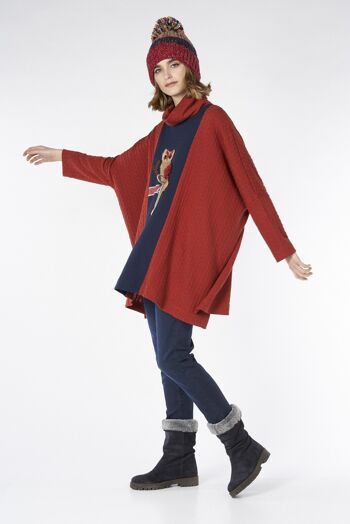 PONCHO LONDON MARRON 1