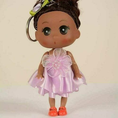 Mini  black  doll  keychain - 2