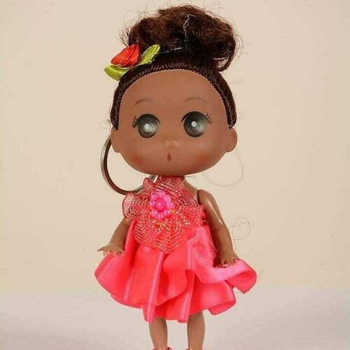 Mini  black  doll  keychain - 11