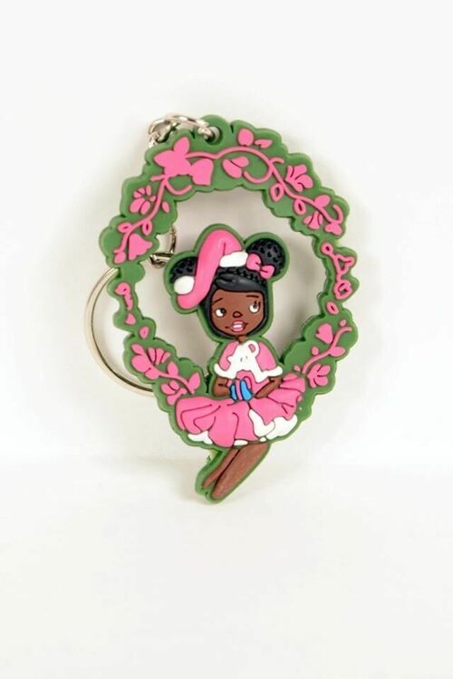 Xmas  black  girl  keychain