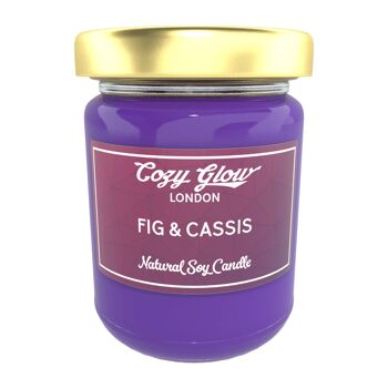Grande bougie de soja Fig & Cassis