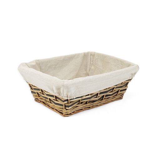 Lined Wicker Tray