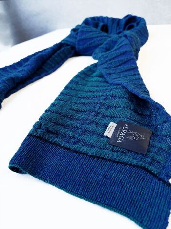 Blue Honolulu Alpaca Scarf 3