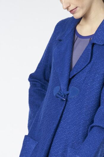 MANTEAU EN MAILLE BLEU LONDON 2