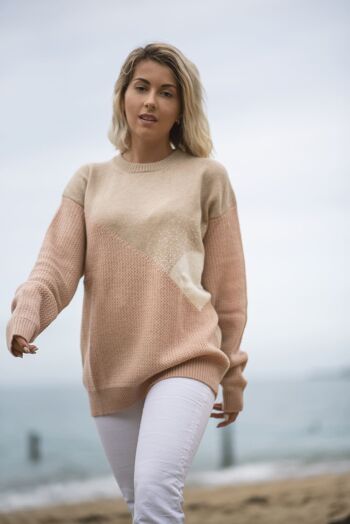 Pull Misti 2 Beige/Rose 1