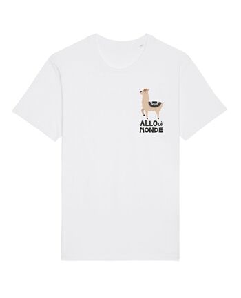 T-shirt « Allo Le Monde » blanc 5