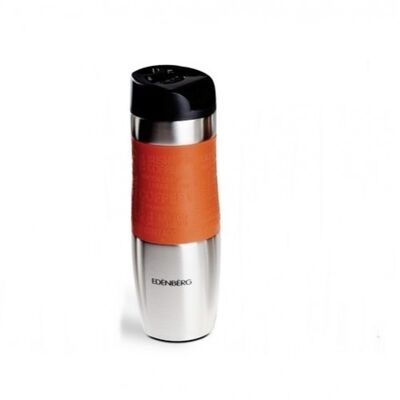 321 - Edënbërg Thermosflasche aus Edelstahl - Reisebecher - Thermoskanne - 480 ml - Orange