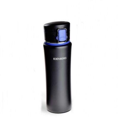 340 - Edënbërg Thermosflasche aus Edelstahl - Reisebecher - Thermoskanne - 480 ml - Blau