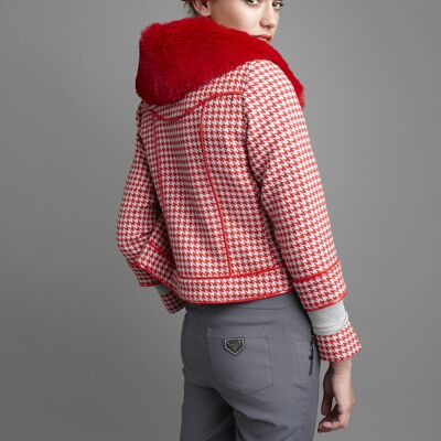 Chaqueta beig & red rojo