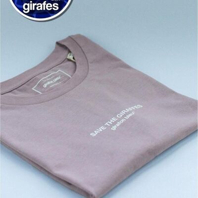 Camiseta lila serigrafiada save
