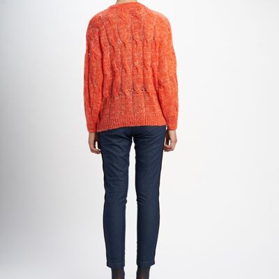 Jersey tricot loro naranja