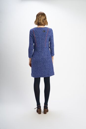 ROBE PICAS TWEED BLEU