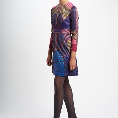 KURZES KLEID PICAS PRINT MULTICOLOR