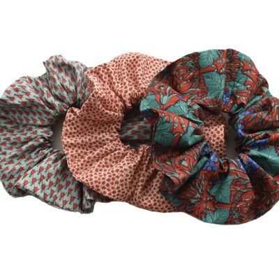 Christmas Scrunchies Set of 3 Vintage and Contemporary Liberty prints
